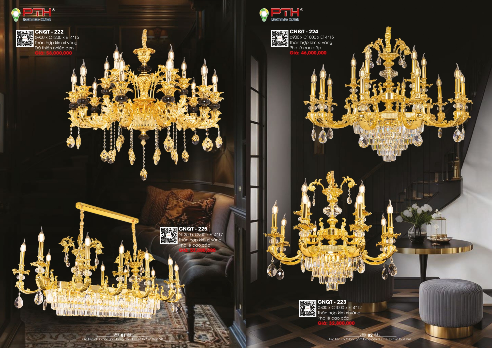 Bảng giá đèn trang trí PTH Lighting Home 2026